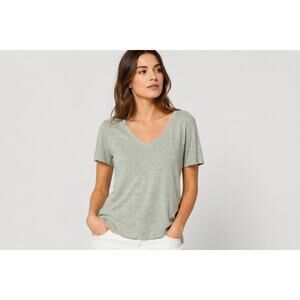 ATM Anthony Thomas Melillo Slub Cotton V-Neck Tee Sage Green Short Sleeve Size S